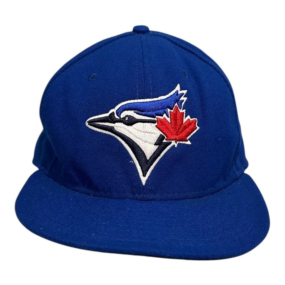 Toronto Blue Jays Hat Cap Fitted Mens 7 5/8 Blue MLB Baseball New Era 59FIFTY